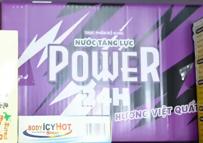 Mẫu MP-003: Thùng carton in nhiều màu nền tím cho nước tăng lực — in nhiều màu, Minh Phúc sản xuất