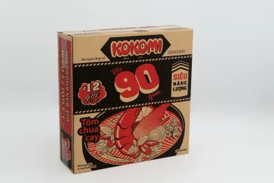 Mẫu MP-015: Thùng carton kraft in nhiều màu cho mì gói — in nhiều màu, Minh Phúc sản xuất