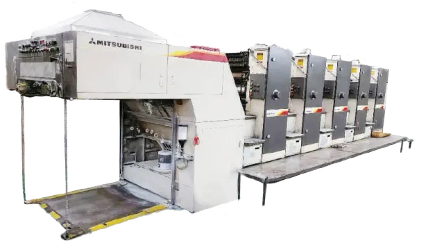 Máy in offset 5 màu tại nhà máy Minh Phúc