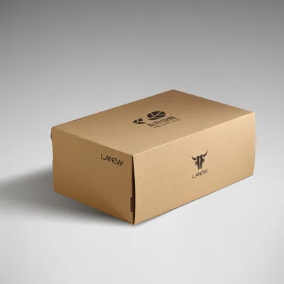 Hộp carton nắp gập bằng giấy kraft, in một màu, dùng cho ngành giày dép và thời trang