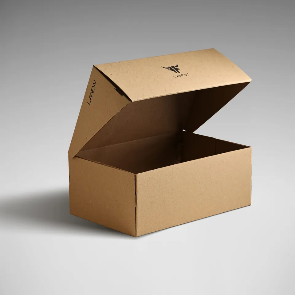 Bản thiết kế kết cấu hộp carton với đường cắt và đường cấn nếp trải phẳng trên bàn làm việc tại Minh Phúc