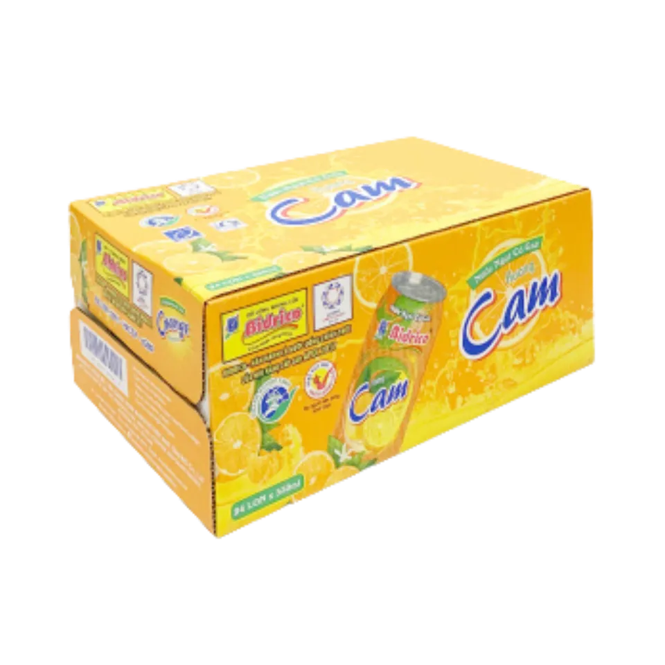 Thùng carton nắp rời: nắp đậy tách rời khỏi thân, in offset cho thùng nước giải khát 24 lon