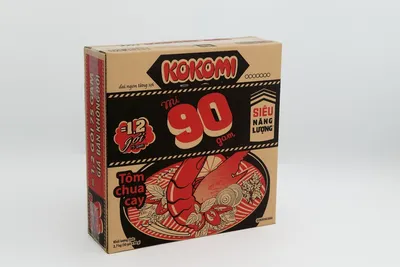 Thùng carton in flexo nhiều màu theo yêu cầu cho ngành mì ăn liền